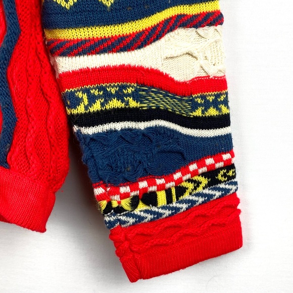 Vintage Rare COOGI Primary Chunky Cableknit Sweater EUC - Picture 7 of 12